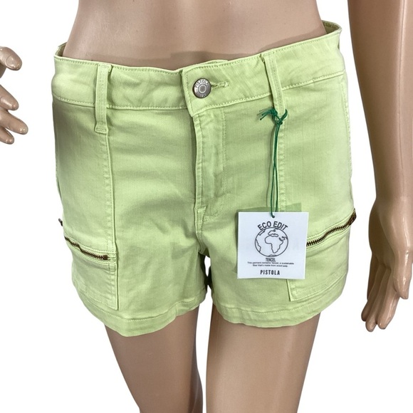 Pistola Hannah Utility Shorts Limeade Green Size 27 - Picture 2 of 6